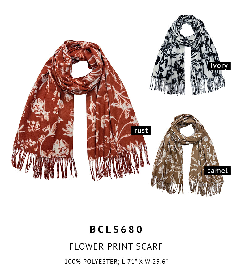 Flower Print Scarf