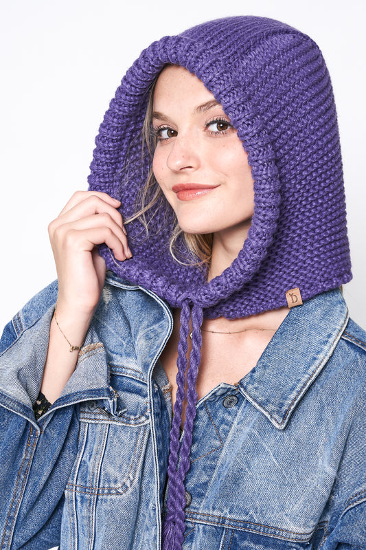 Knit Snood With String
