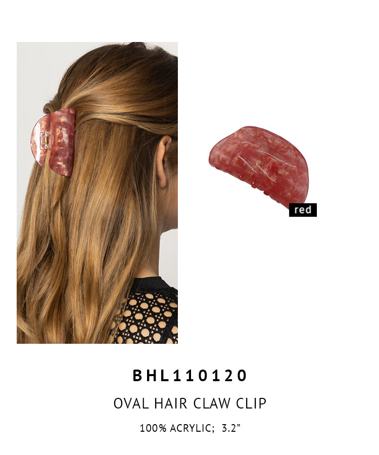 Oval Hair Claw Clip