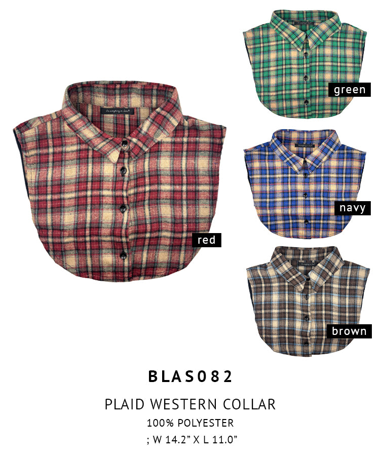 Plaid Western Collar