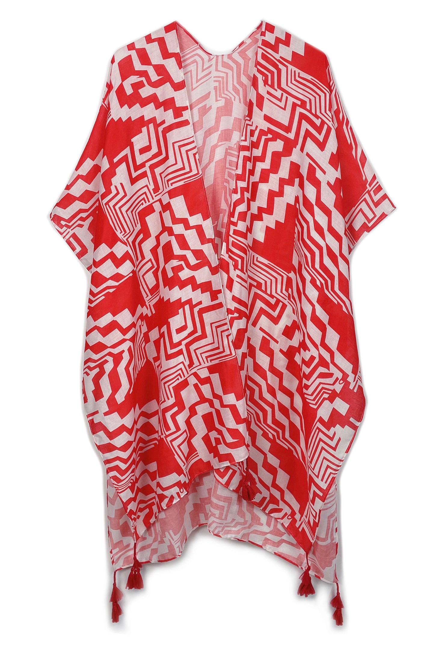 Geometric Print Kimono