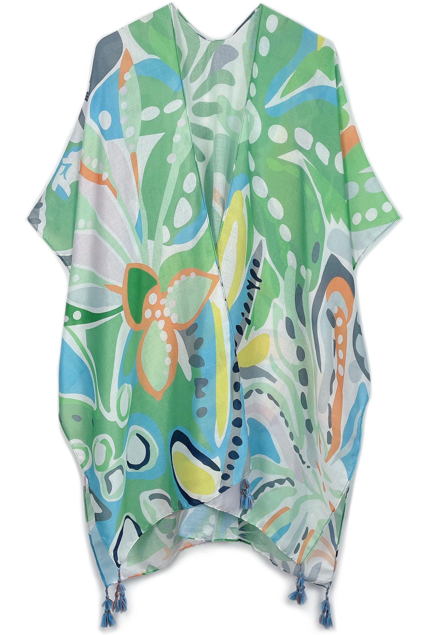 Tropical Floral Print Kimono