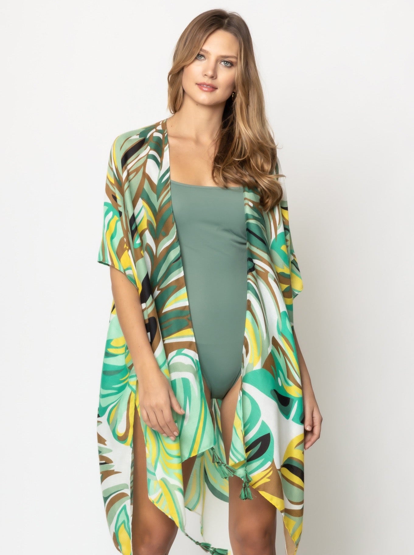 Tropical Print Kimono