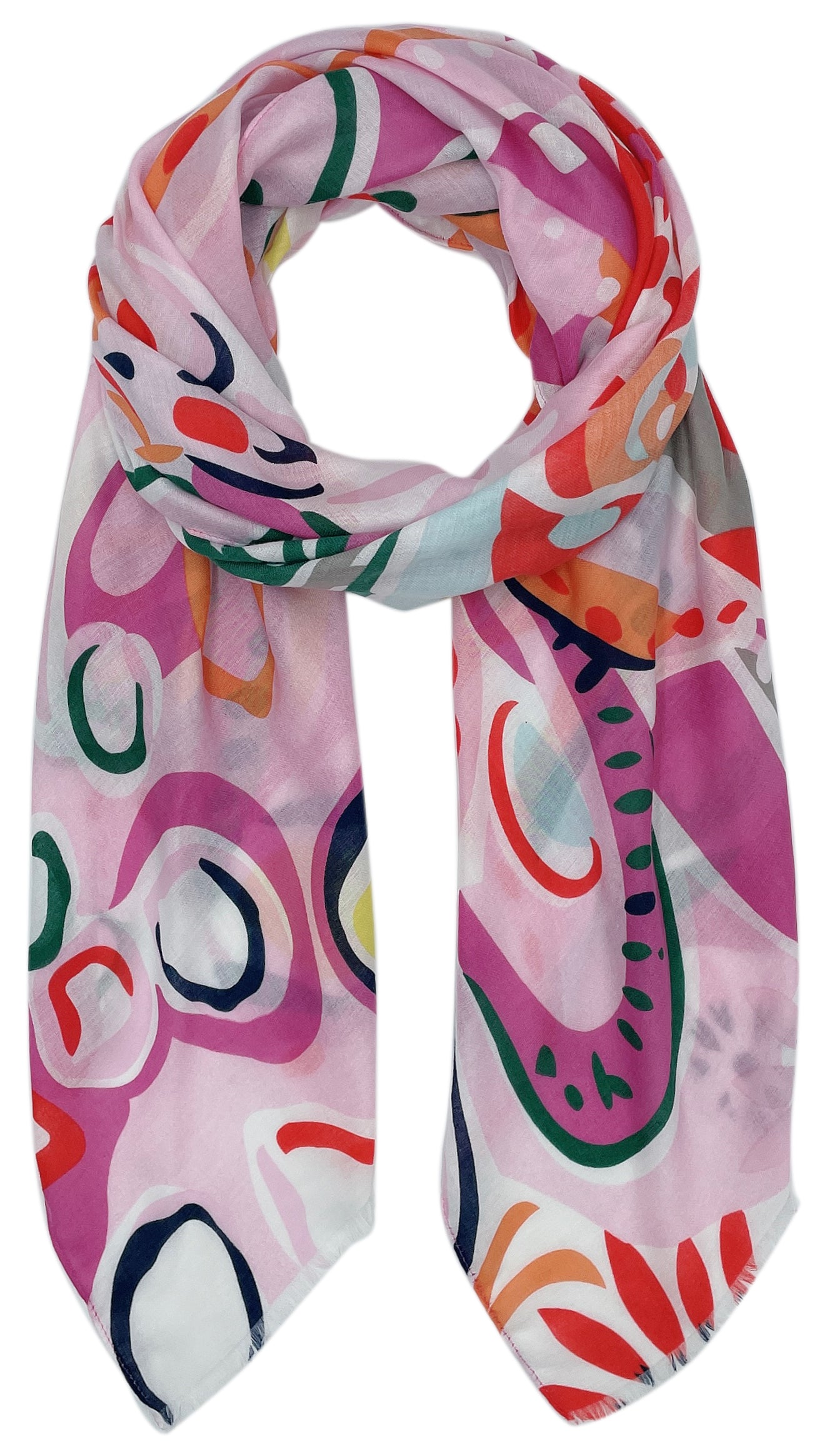 Tropical Floral Print Scarf