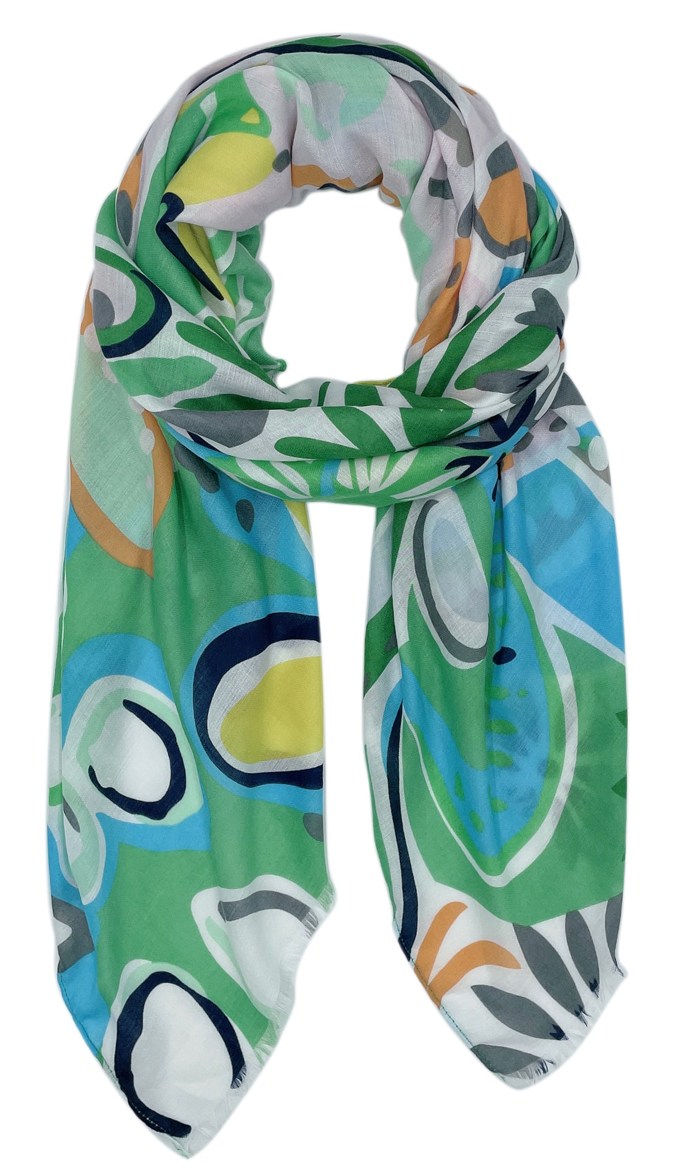 Tropical Floral Print Scarf