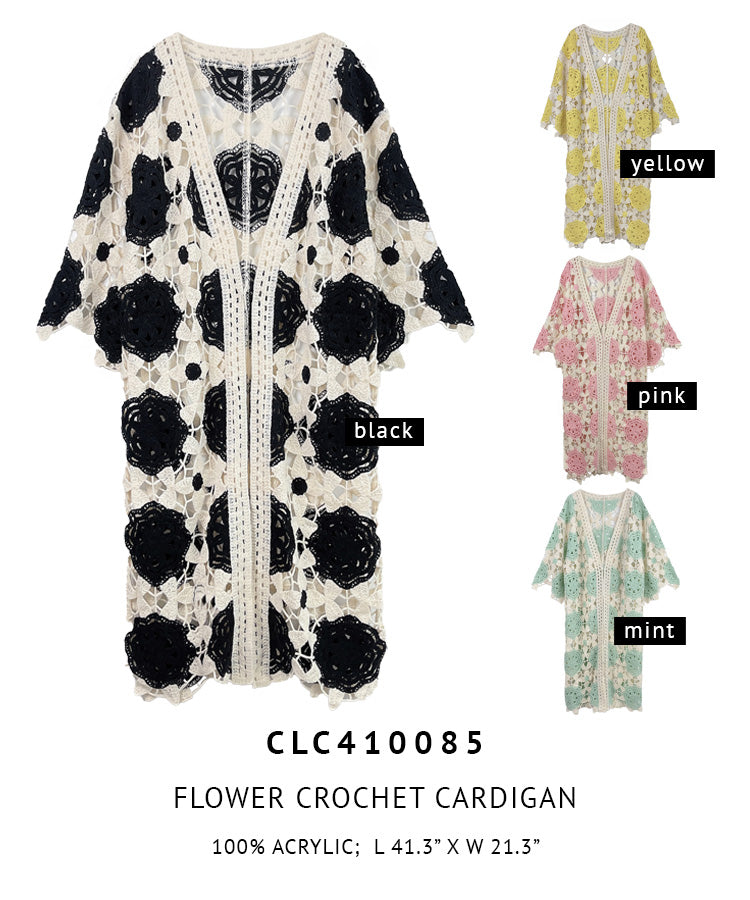 Flower Crochet Cardigan