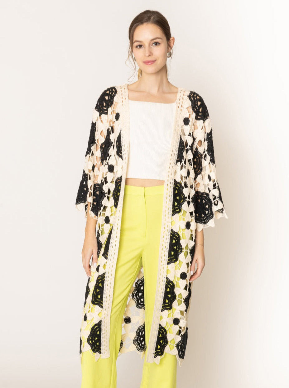 Flower Crochet Cardigan