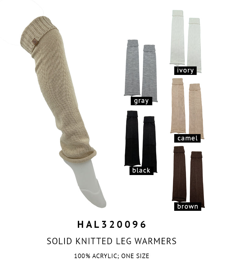 Solid Knitted Leg Warmers