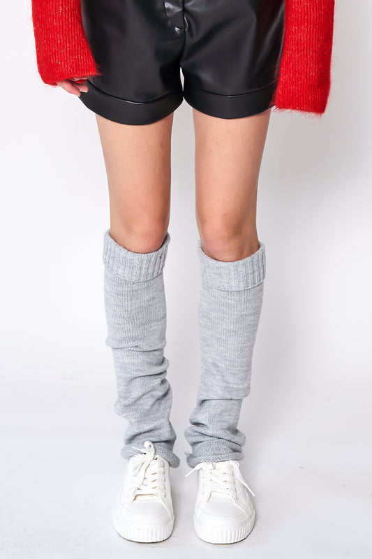 Solid Knitted Leg Warmers