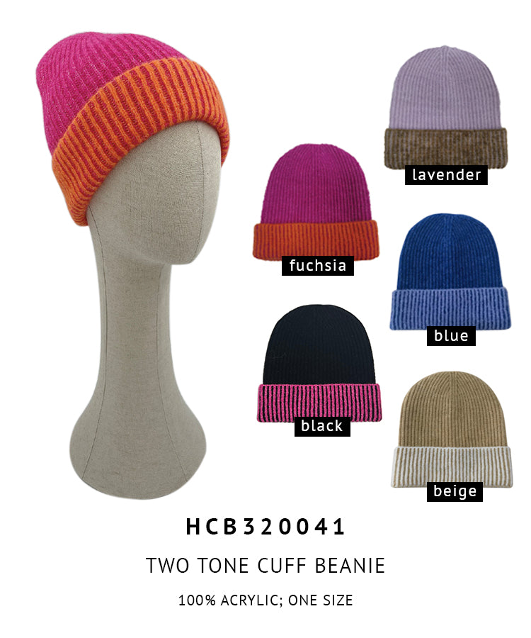 Two Tone Cuff Beanie