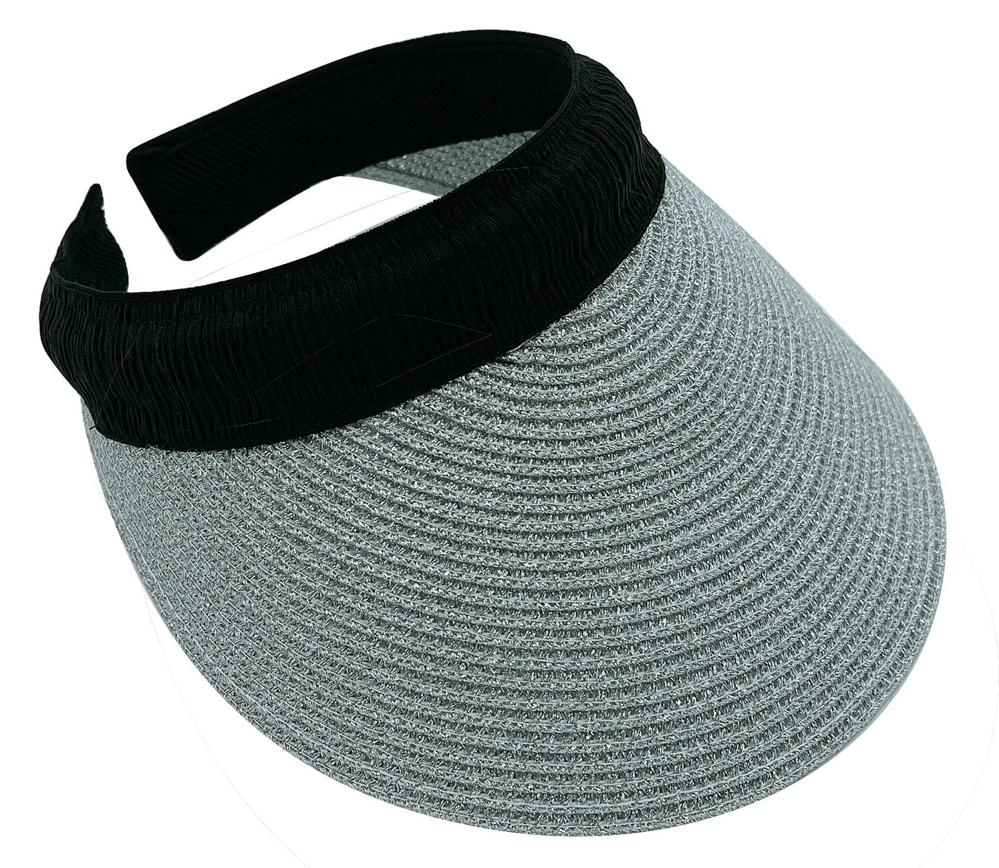 Metallic Straw Sun Visor