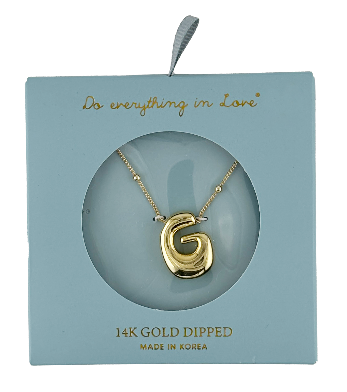 14K Gold Dipped Bold initial Necklace