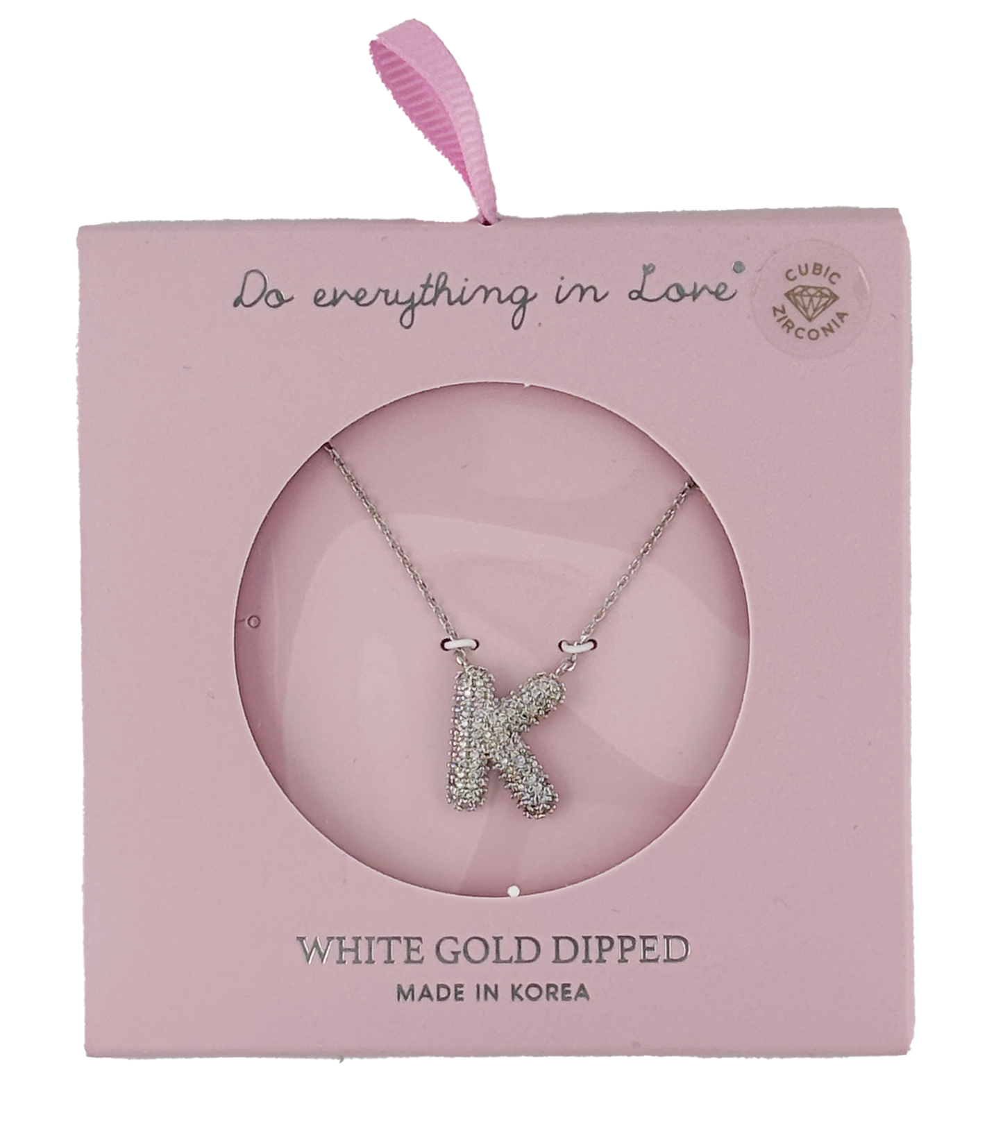 14K Gold Dipped Textured Initial Necklace