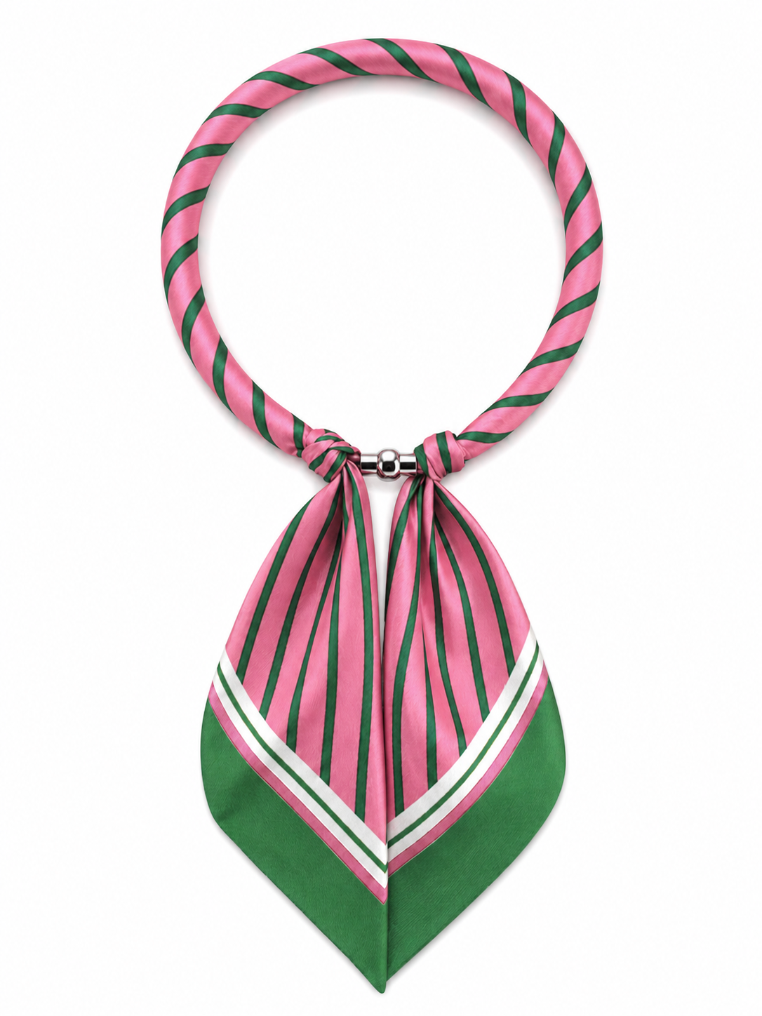 Magnetic Closure Print Scarf Necklace