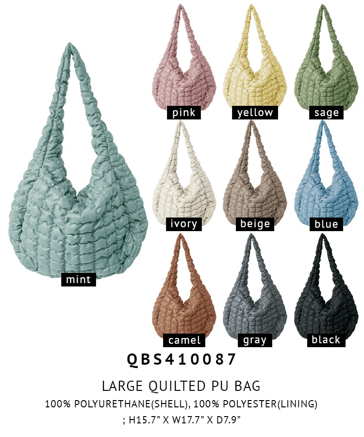 Large Quilted PU Bag