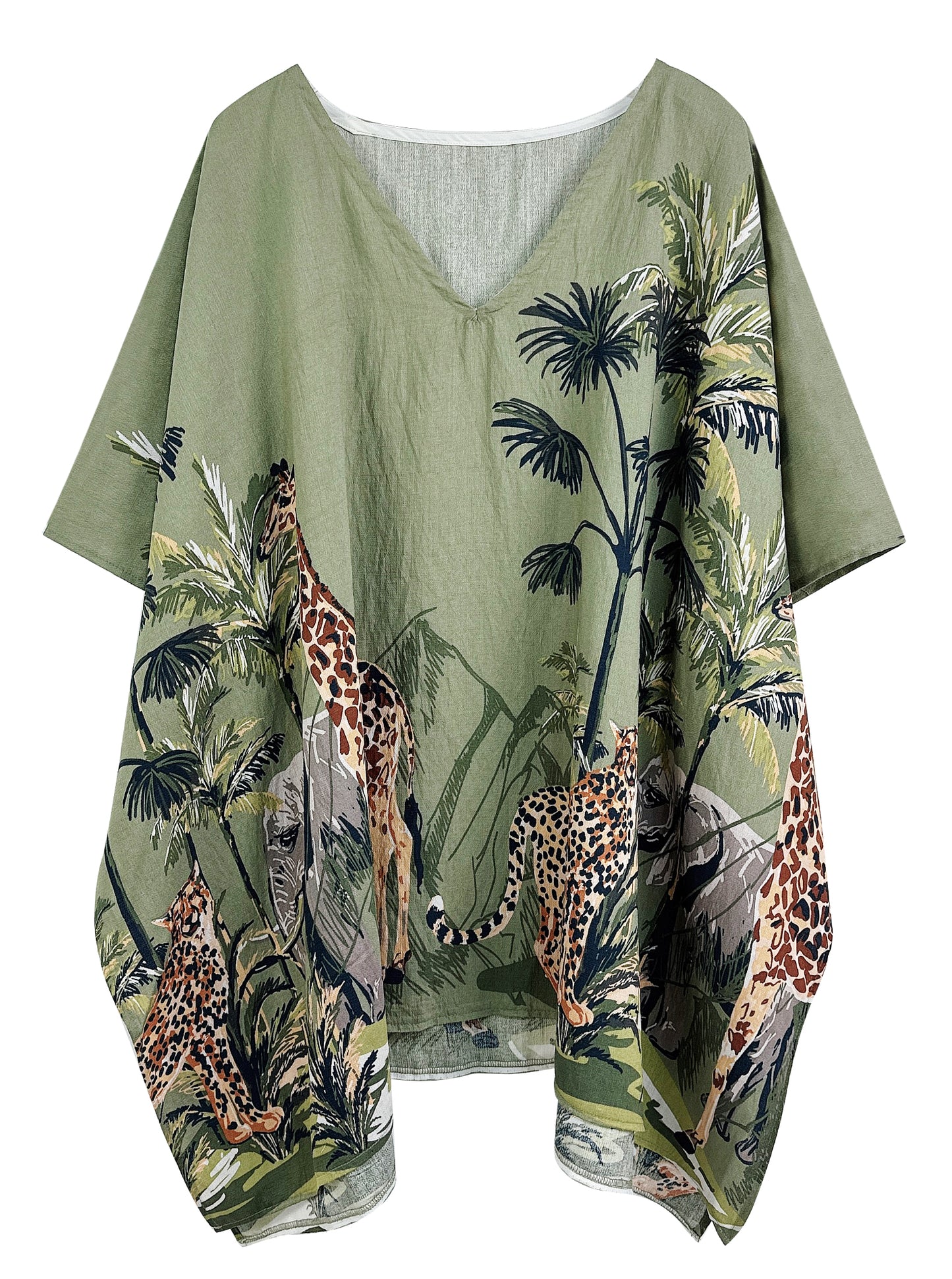 Animal Print Poncho