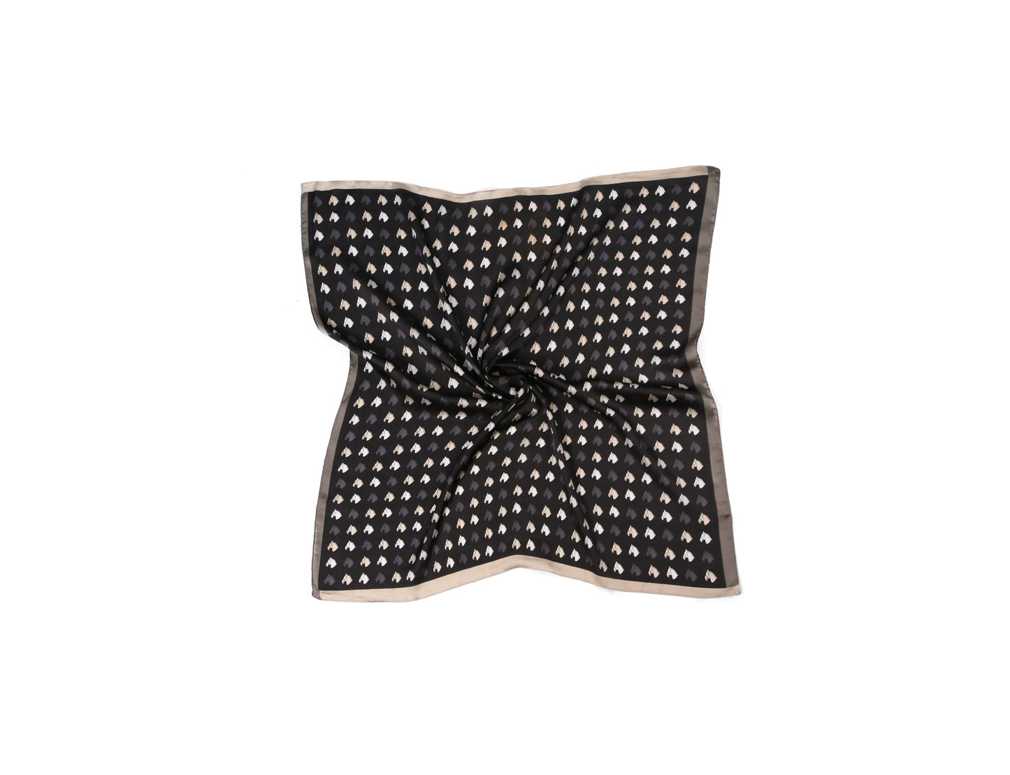 Horse Head Print Silky Bandana