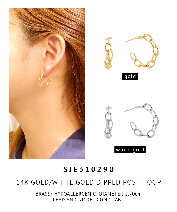 14K Gold Dipped Post Earrings