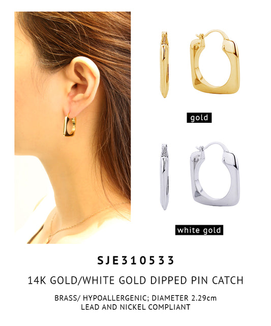 14K Gold Dipped Pincatch Earrings