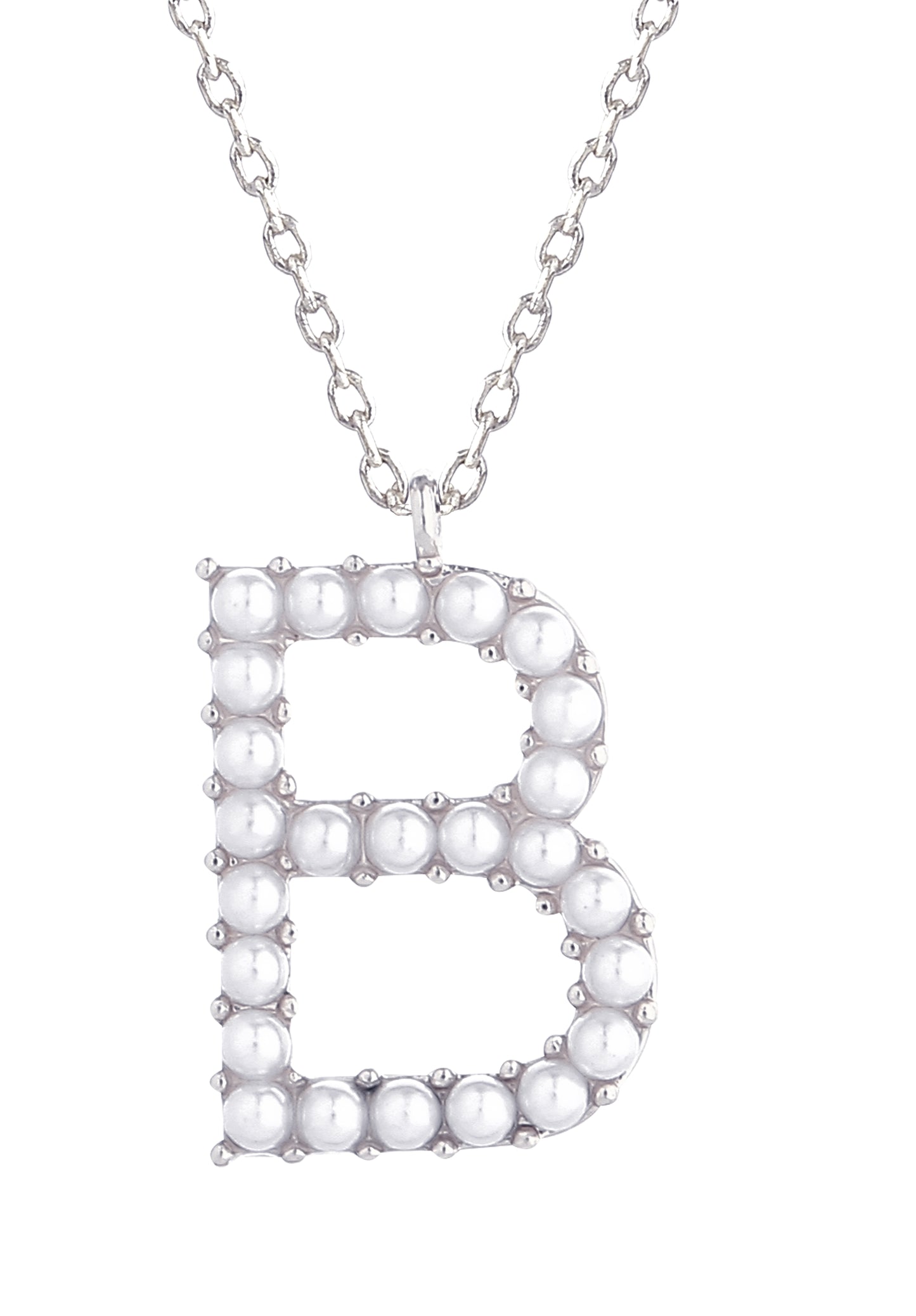 14K Gold Dipped Pearl initial Necklace