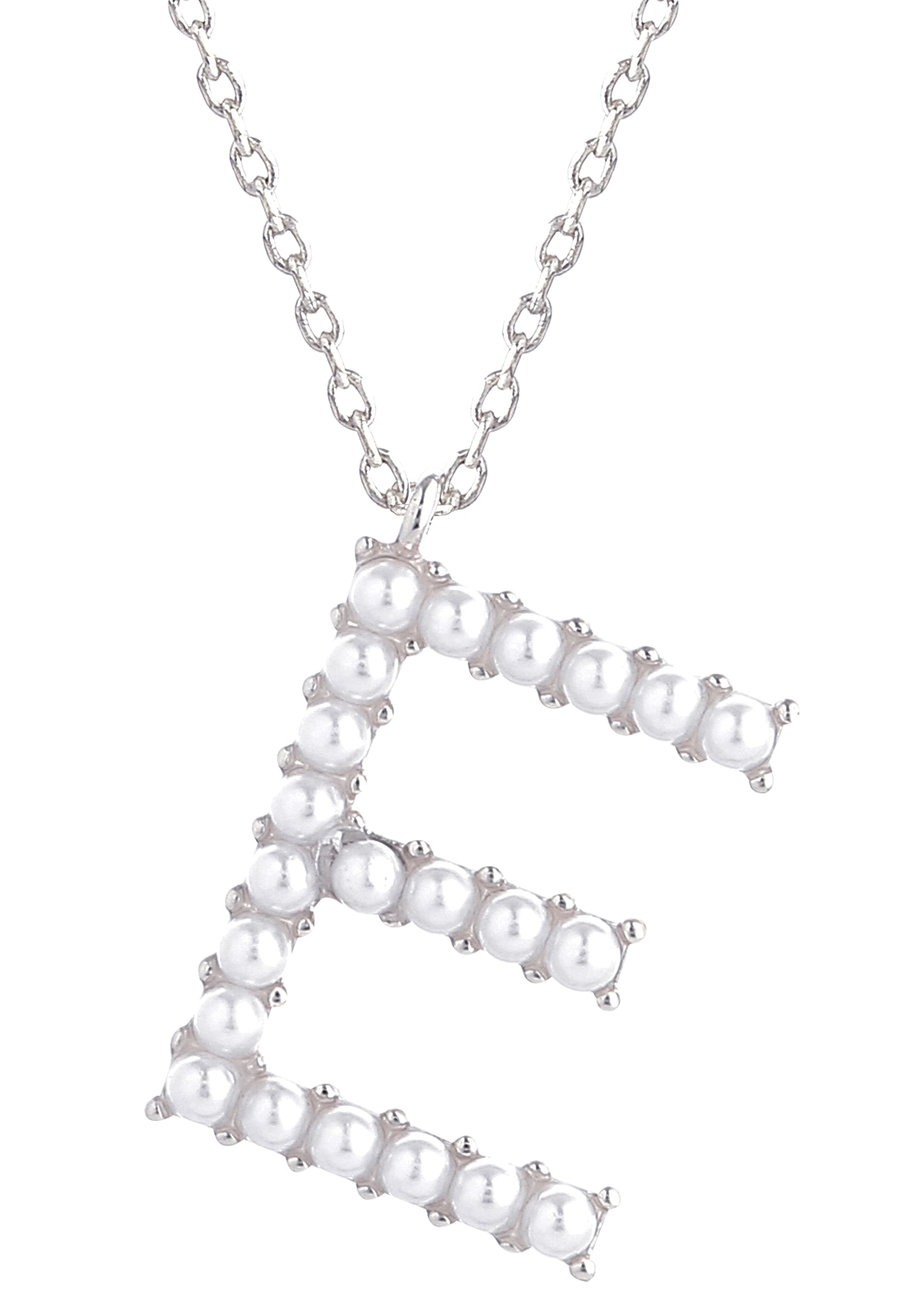 14K Gold Dipped Pearl initial Necklace