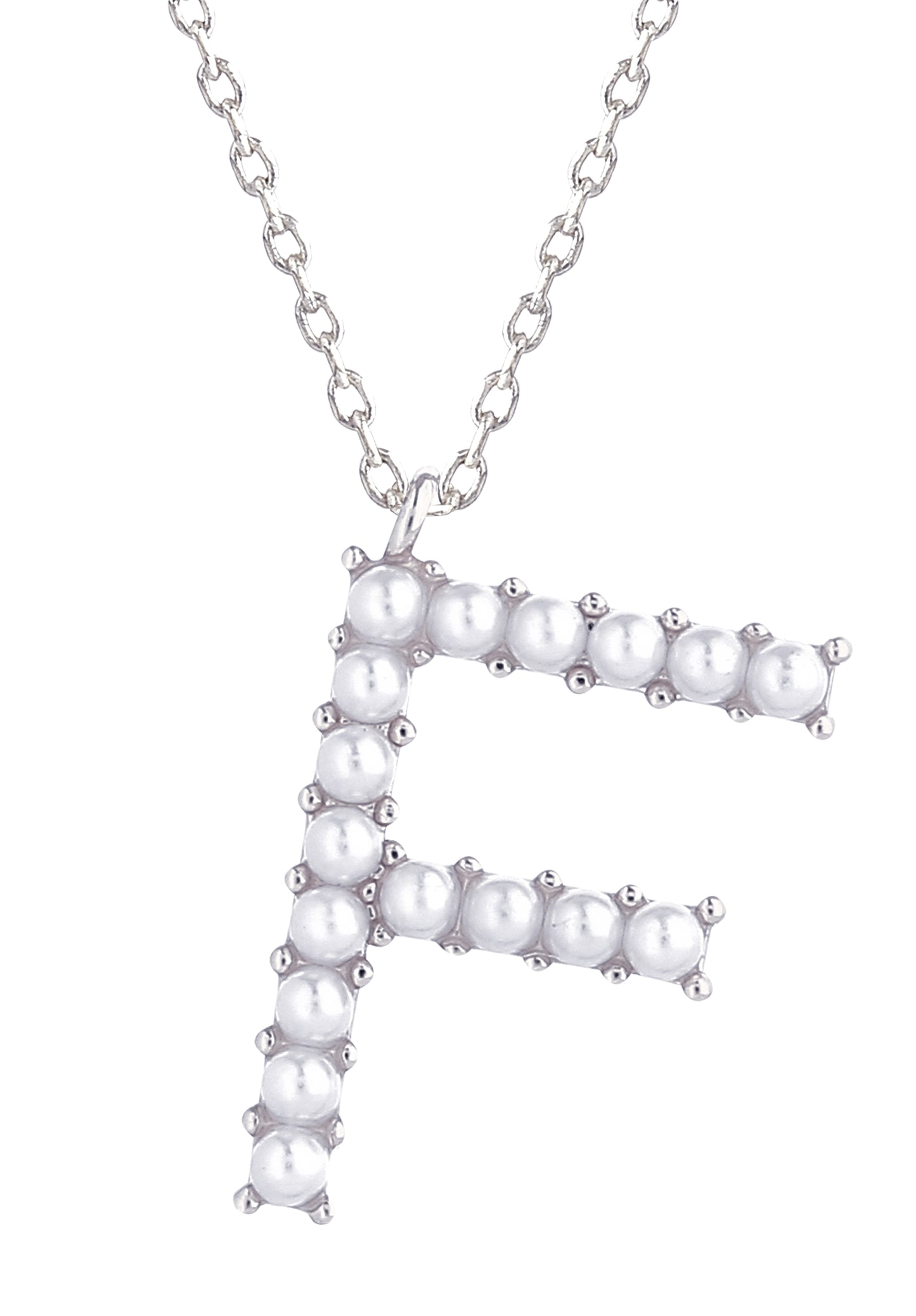 14K Gold Dipped Pearl initial Necklace