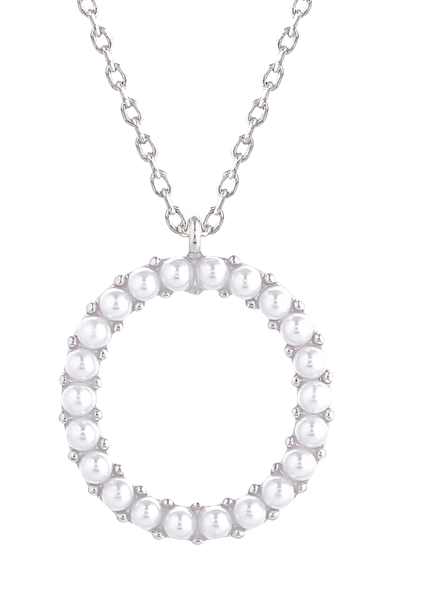 14K Gold Dipped Pearl initial Necklace