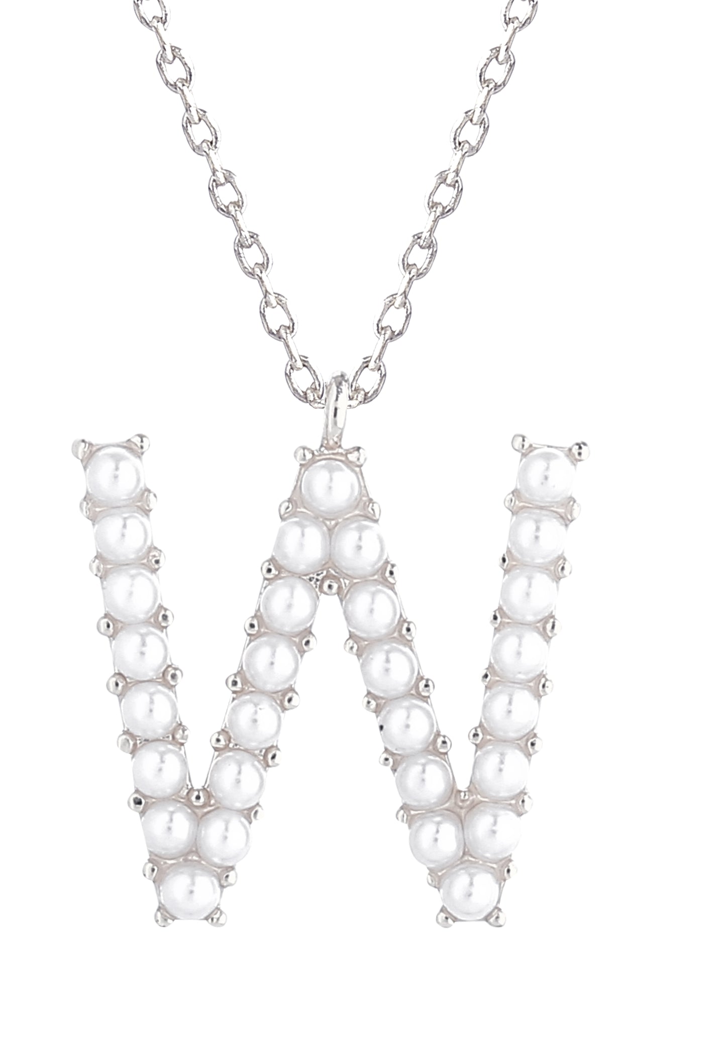 14K Gold Dipped Pearl initial Necklace