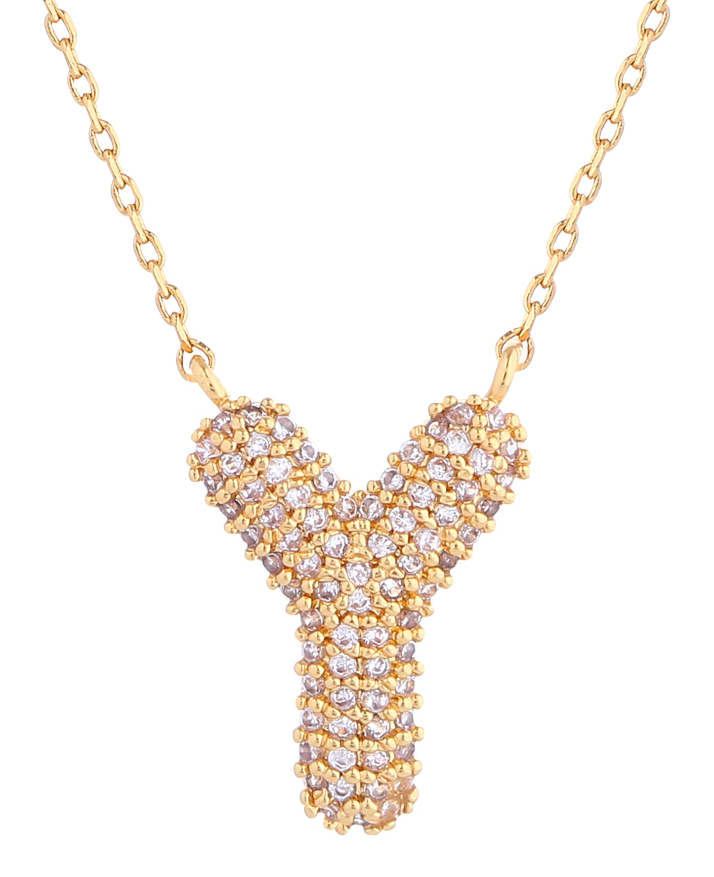 14K Gold Dipped Textured initial Necklace