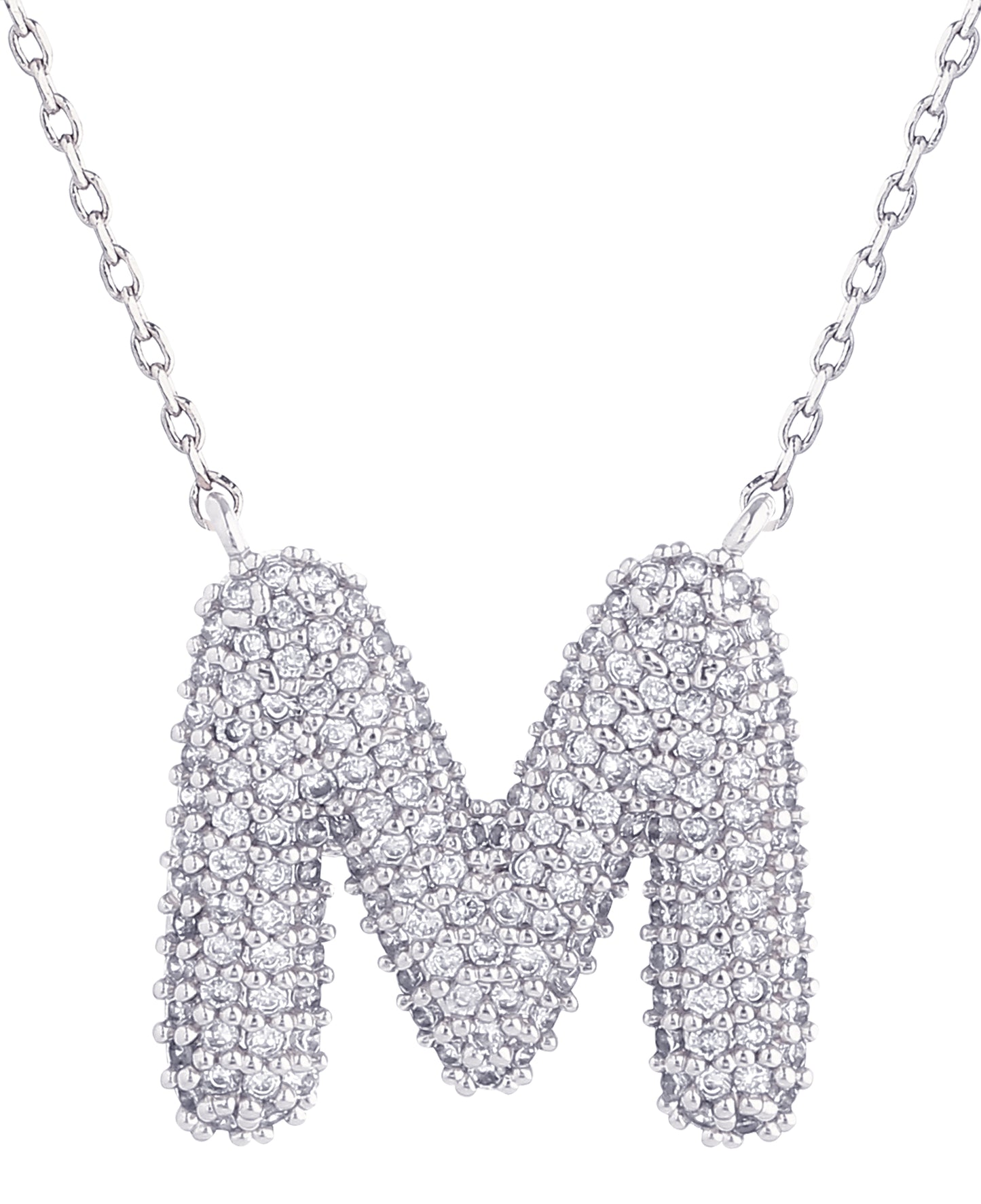 14K Gold Dipped Textured Initial Necklace