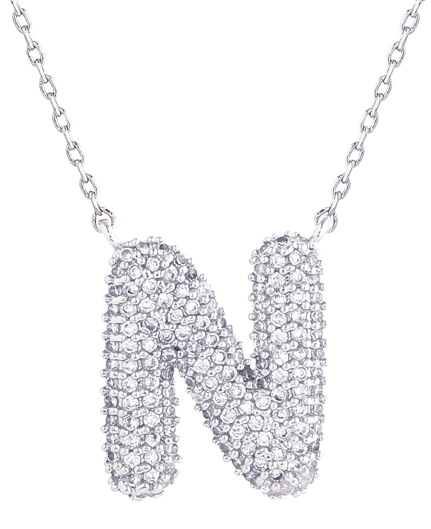 14K Gold Dipped Textured Initial Necklace