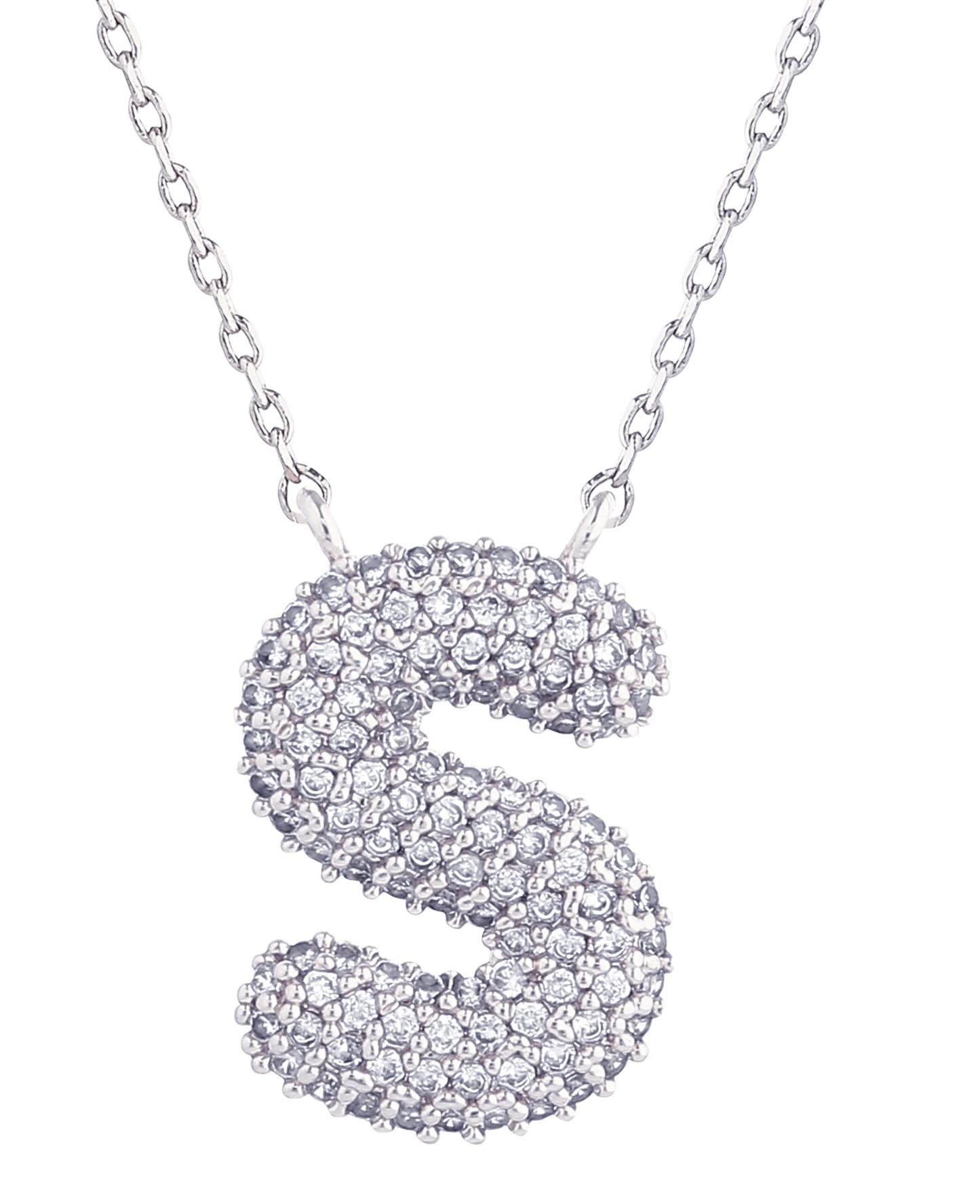 14K Gold Dipped Textured Initial Necklace