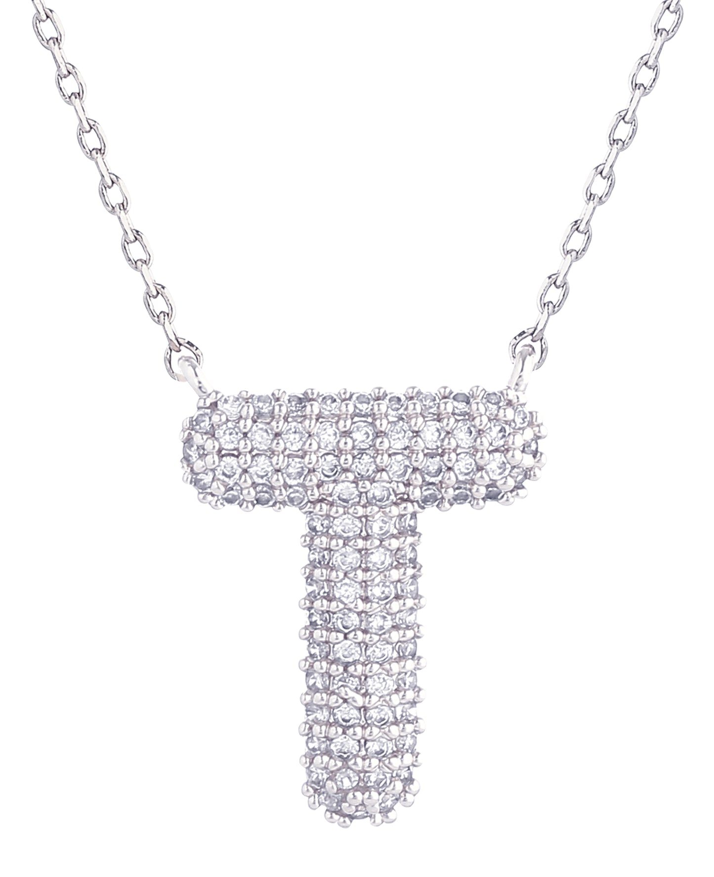 14K Gold Dipped Textured Initial Necklace