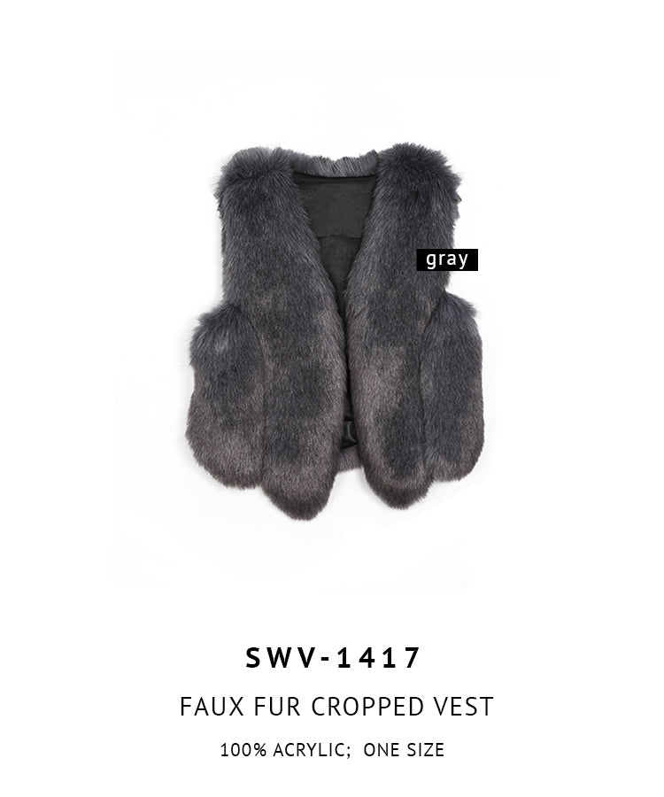 Faux Fur Cropped Vest