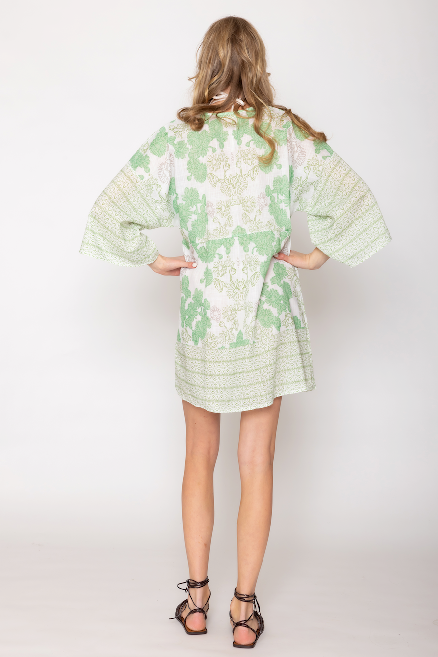 Flower Print Poncho