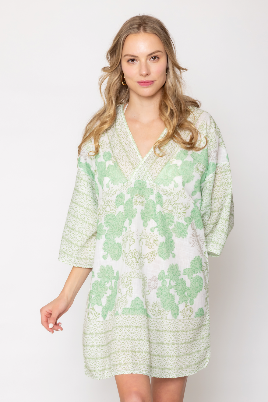 Flower Print Poncho