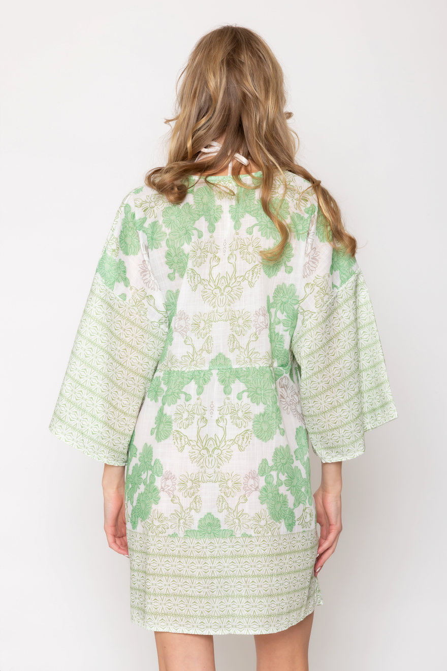 Flower Print Poncho