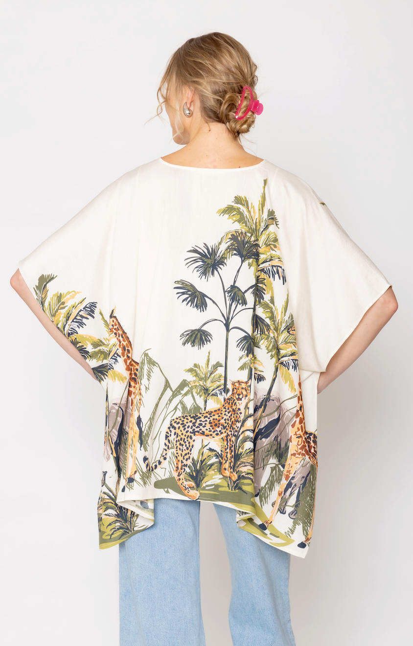 Animal Print Poncho