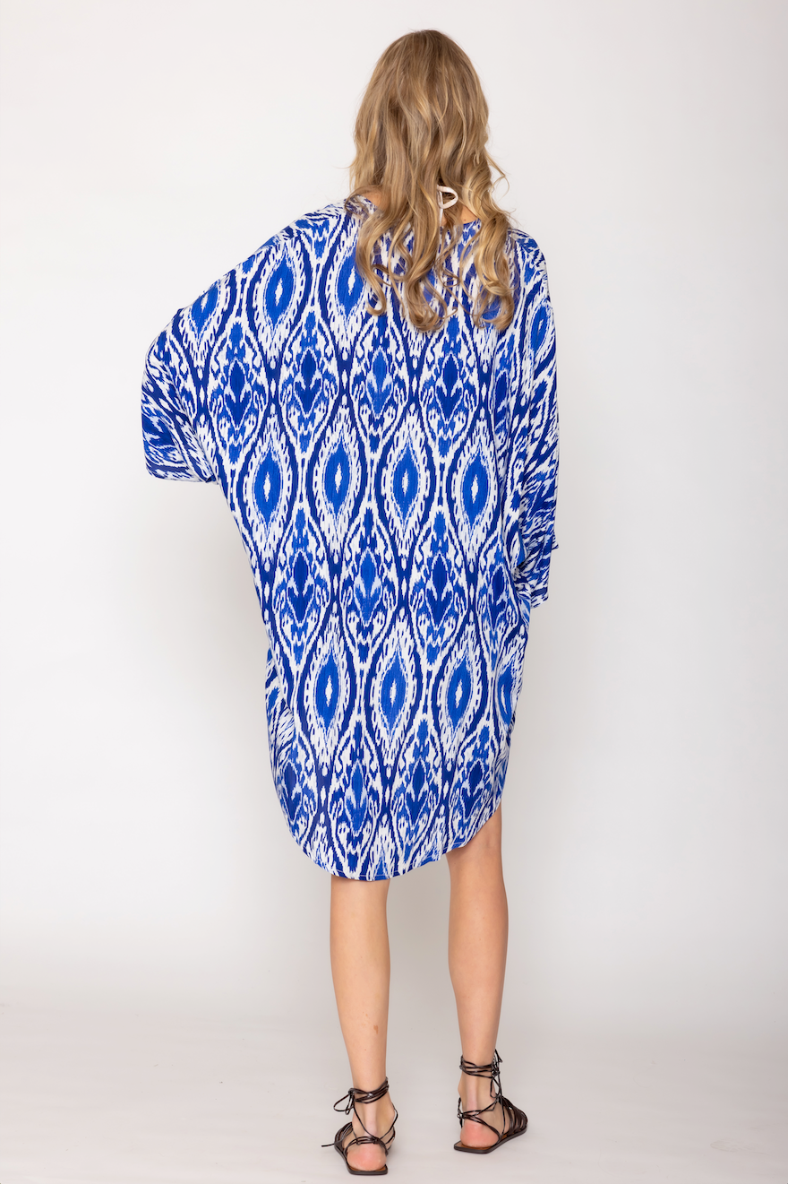 Ikat Hi-Lo Tunic Poncho