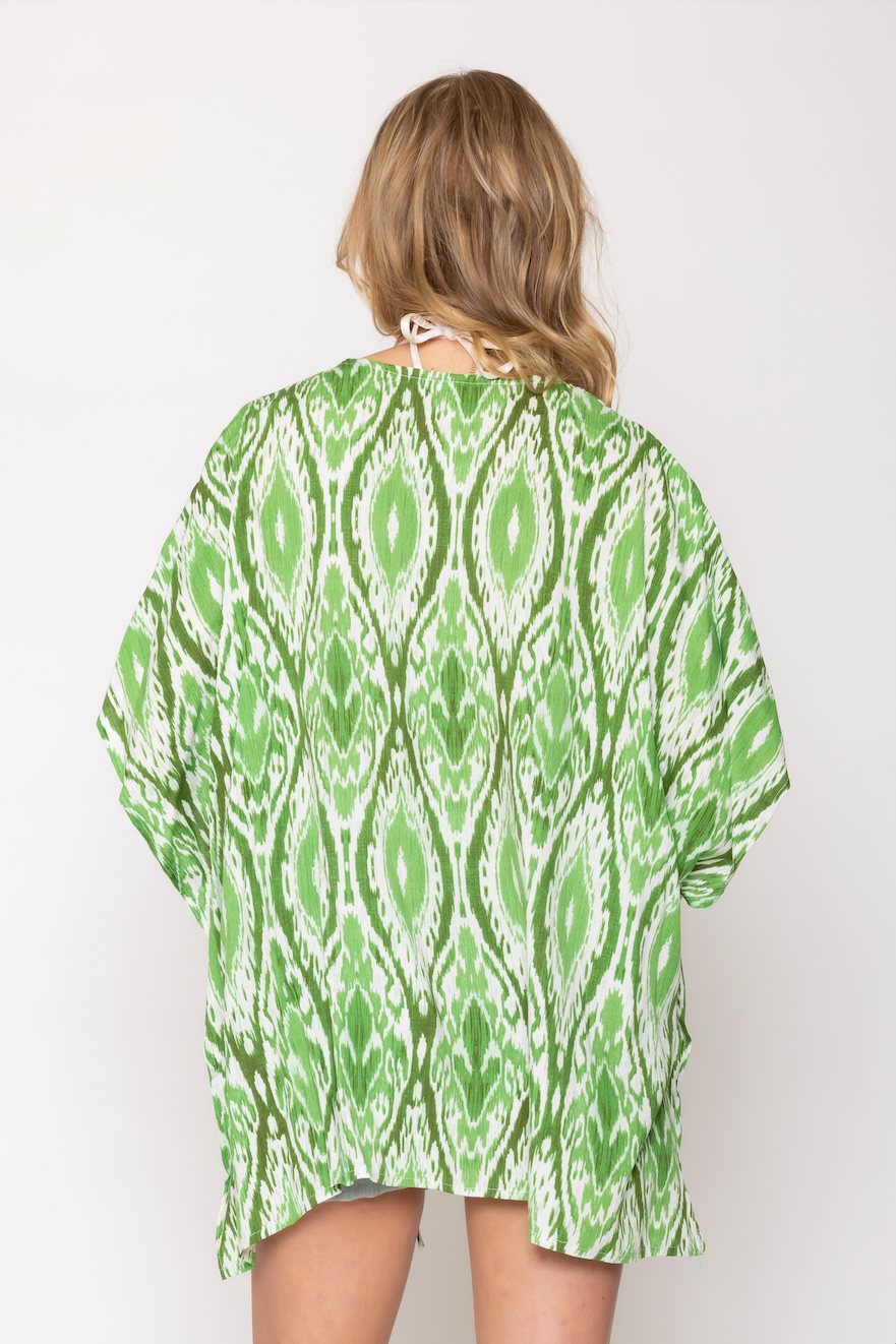 Cinch Front Ikat Poncho