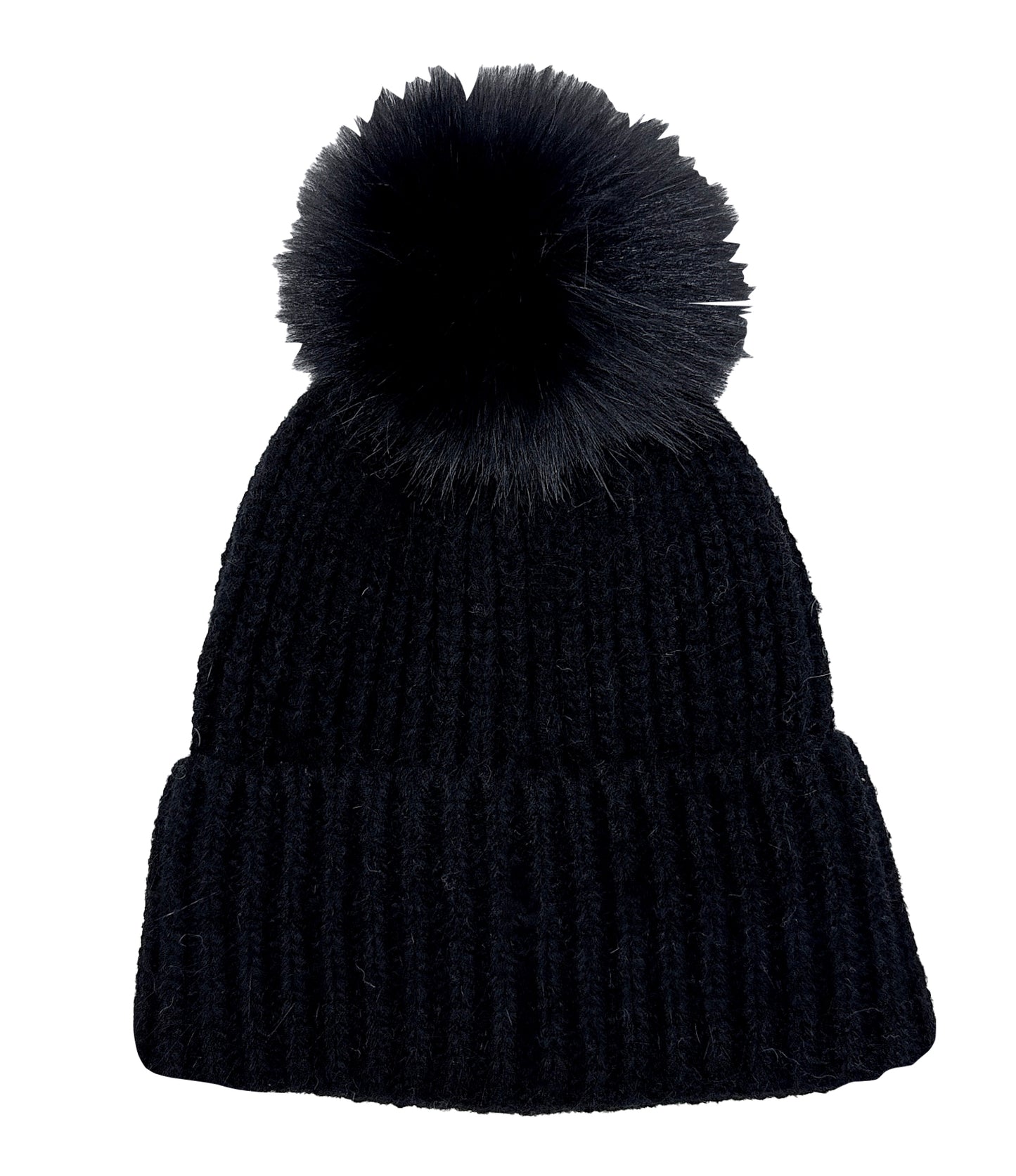Solid Beanie with Pom