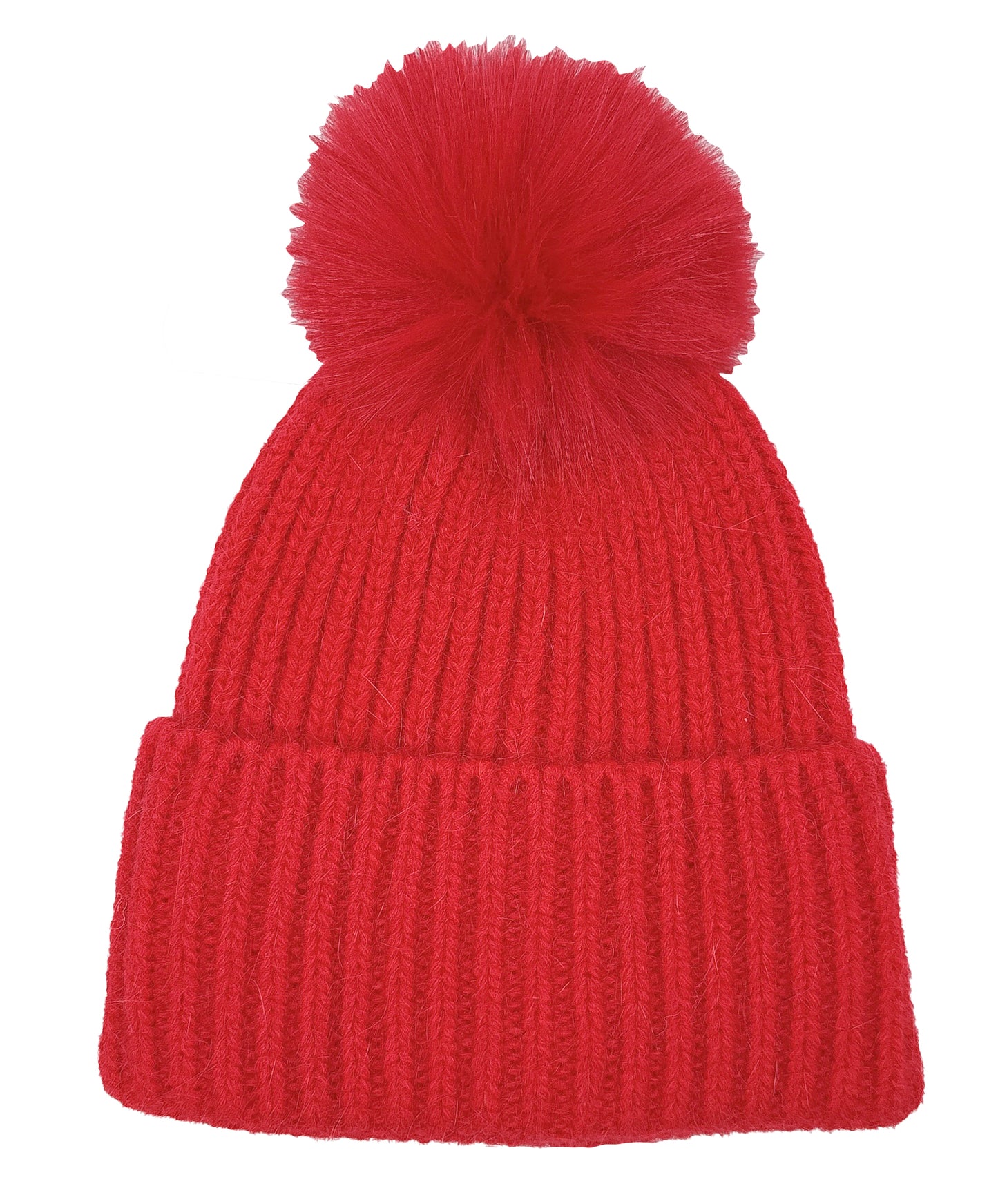 Solid Beanie with Pom