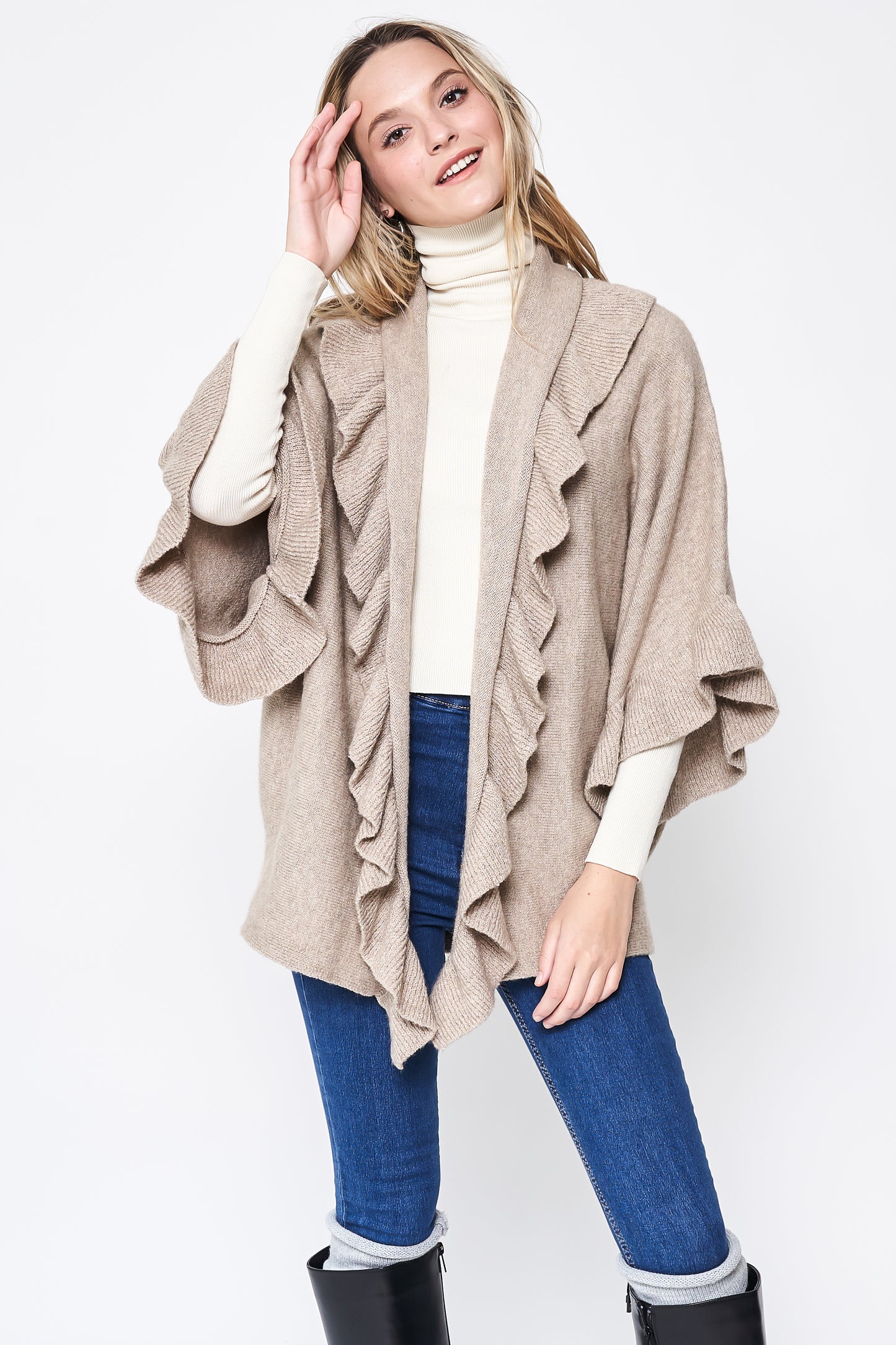 Ruffle Knit Cardigan