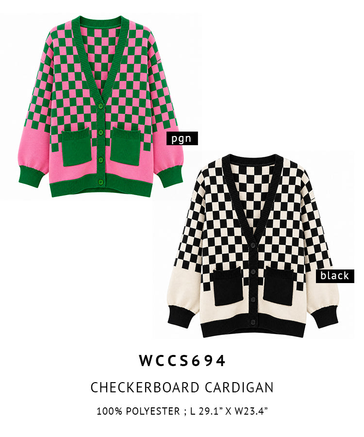 Checkerboard Cardigan