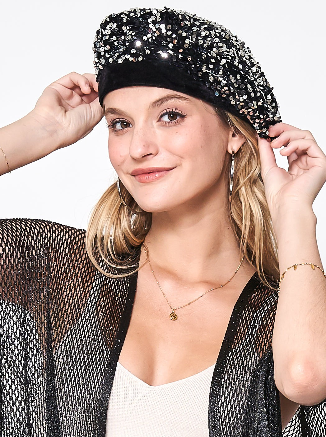 Sequin Beret