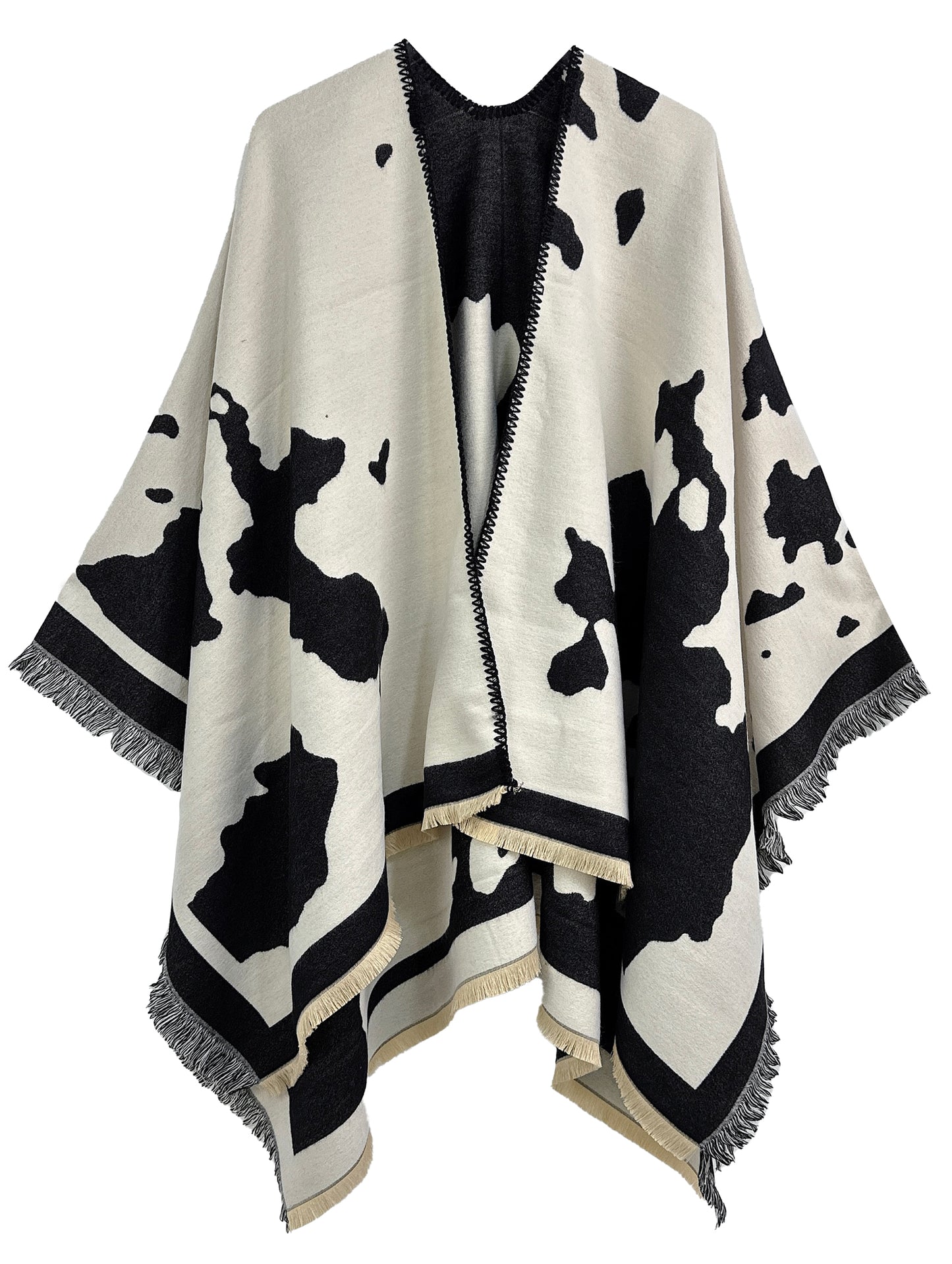 Cow Print Ruana