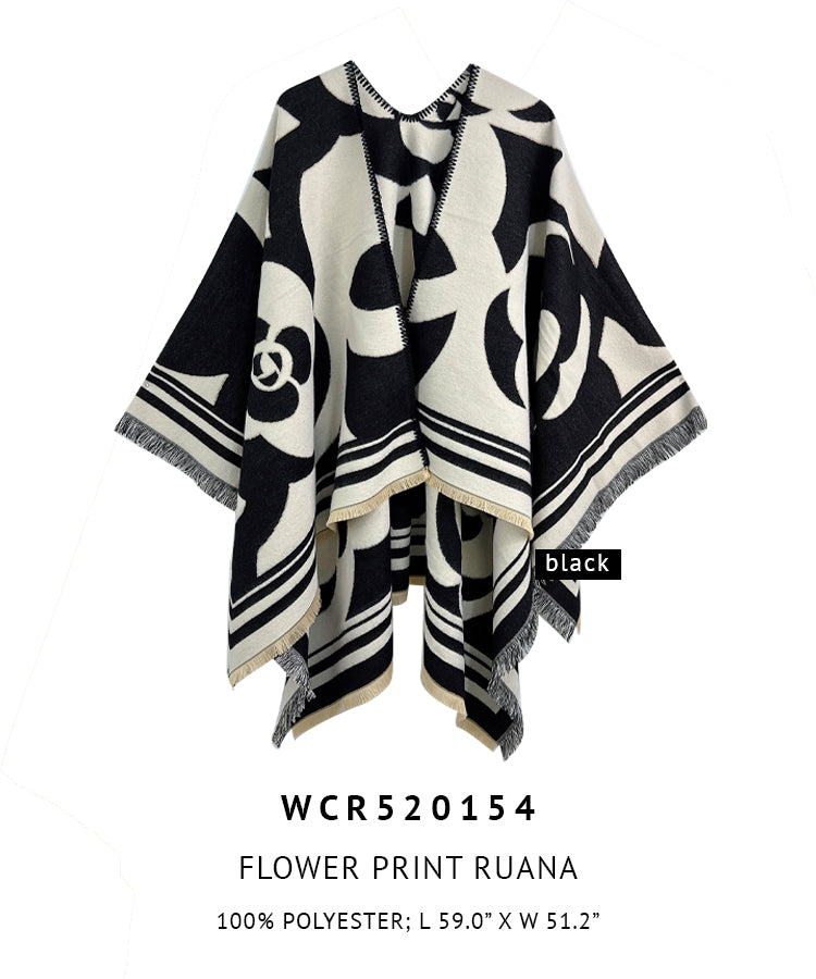 Flower Print Ruana