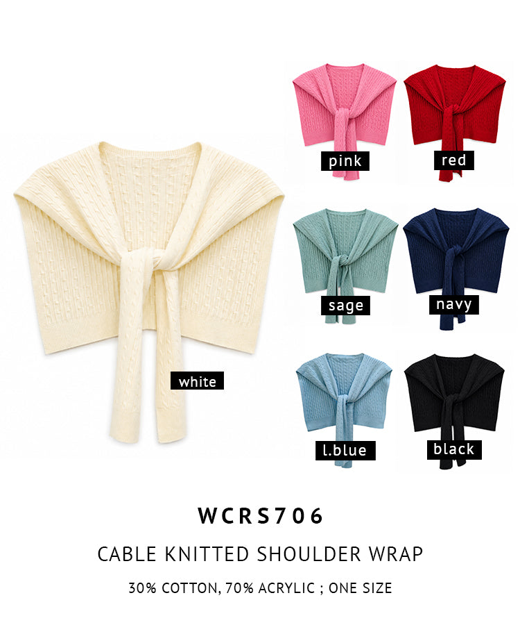 Cable Knitted Shoulder Wrap