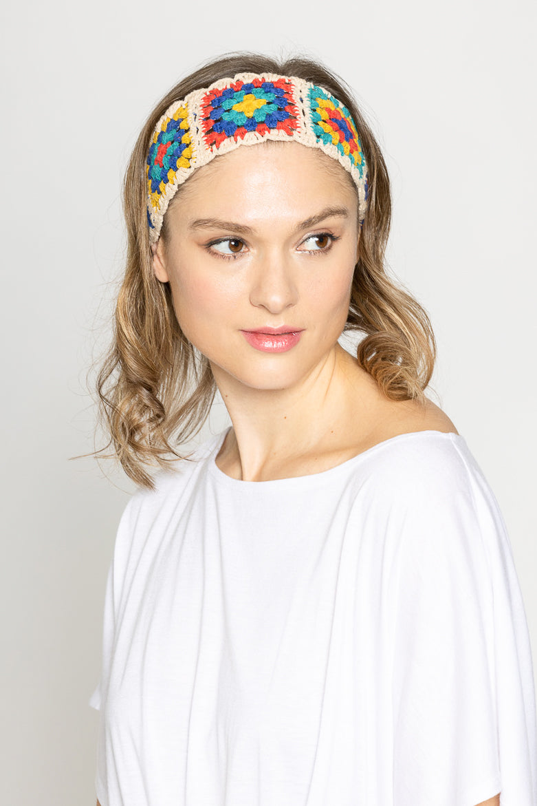Square Floral With Elastic Band
