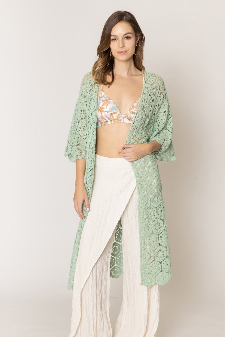 Crochet Long Cardigan